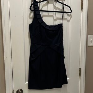 MM Couture Chic Black One-Shoulder Dress